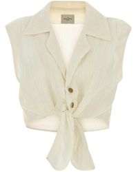 LeKasha - Ivory Linen Sanabog Shirt - Lyst
