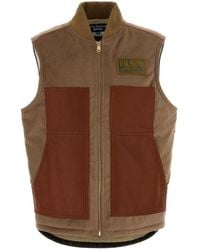 Junya Watanabe - Giubbino smanicato multicolor in cotone e lana - Lyst