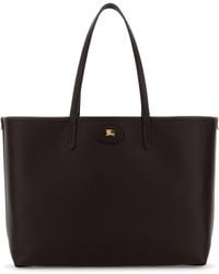 Burberry - Borsa shopping reversibile in pelle testa di moro - Lyst