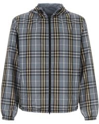 Burberry - Check Hood Jacket - Lyst