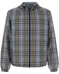 Burberry - Check Hood Jacket - Lyst