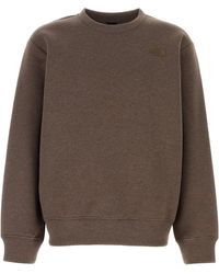The North Face - Felpa in misto cotone marrone - Lyst