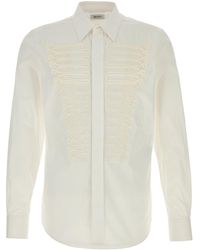 McQueen - Camicia in popeline bianco - Lyst