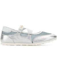 Marni - Silver Mesh And Leather Soccer Retro Ballerinas - Lyst