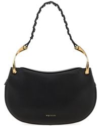 McQueen - Black Leather Wishbone Shoulder Bag - Lyst