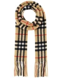 Burberry - Embroidered Cashmere Scarf - Lyst