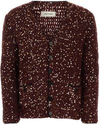 Ernest W. Baker - Bordeaux Wool Blend Cardigan - Lyst