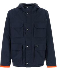 Fay - Giacca a vento in nylon blu navy - Lyst