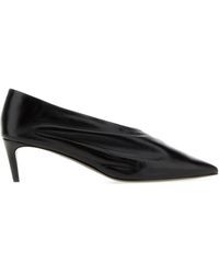 KHAITE - Black Leather Miriam Pumps - Lyst