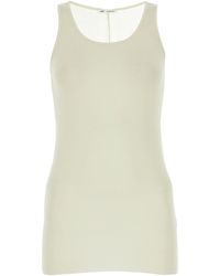 Ami Paris - Ami Ivory Viscose Blend Tank Top - Lyst