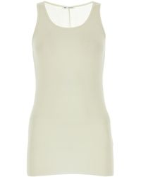 Ami Paris - Ami Ivory Viscose Blend Tank Top - Lyst