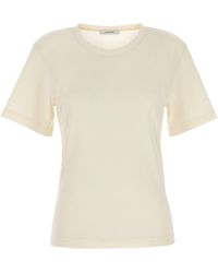 Lemaire - T-shirt in cotone crema - Lyst