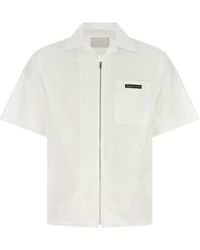 prada nylon button up shirt