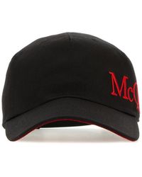 McQueen - Cappello da baseball in cotone nero - Lyst