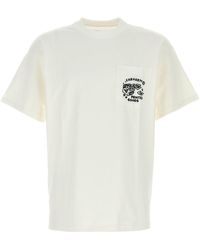Carhartt - S/S Fragment Pocket T-Shirt in cotone bianco - Lyst