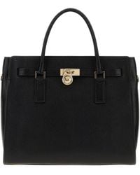MICHAEL Michael Kors - Black Leather Hamilton Moderne Handbag - Lyst