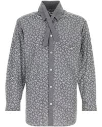 Yohji Yamamoto - Printed Cotton Shirt - Lyst