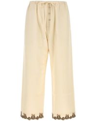 Bode - Cream Wool Joggers - Lyst