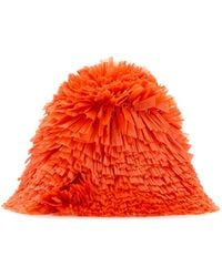 Prada - Cappello da pescatore in rafia decorato - Lyst