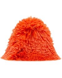 Prada - Cappello da pescatore in rafia decorato - Lyst