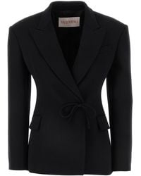 Valentino Garavani - Black Wool Blazer - Lyst