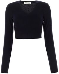 Jil Sander - Midnight Wool Sweater - Lyst