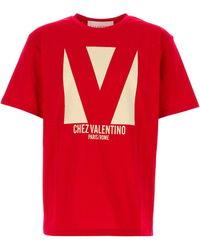 Valentino Garavani - Red Cotton T-shirt - Lyst