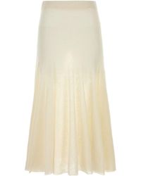 Magda Butrym - Ivory Alpaca Blend Skirt - Lyst