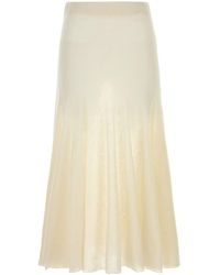 Magda Butrym - Ivory Alpaca Blend Skirt - Lyst