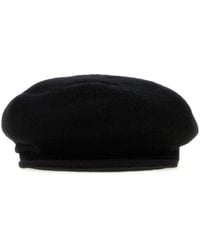 Yohji Yamamoto - Black Wool Baker Boy Hat - Lyst
