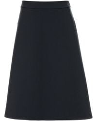 K-Way - Graphite Tech Wool And Nylon Blend Sherry Skirt - Lyst