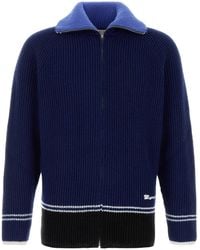 Marni - Blue Wool Blend Cardigan - Lyst