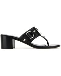 Balenciaga - Leather City Thong Mules - Lyst