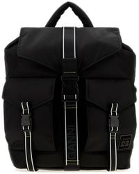 Ganni - Black Canvas Backpack - Lyst