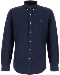 Ralph Lauren - Navy Blue Oxford Shirt - Lyst