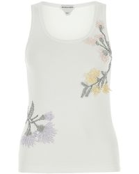 Bottega Veneta - Canotta in cotone stretch bianco - Lyst