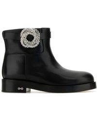 Mach & Mach - Mach & Leather Galaxy Ankle Boots - Lyst