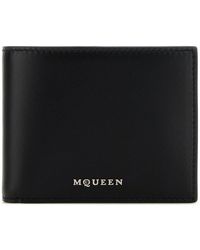 McQueen - Leather Bifold Wallet With - Lyst