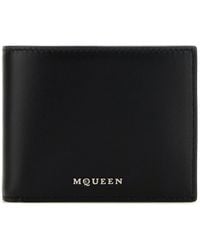 McQueen - Leather Bifold Wallet With - Lyst
