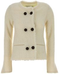 Isabel Marant - Ivory Boucle Suely Blazer - Lyst