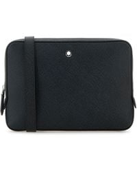 Montblanc - Blue Leather Mini Crossbody Bag - Lyst