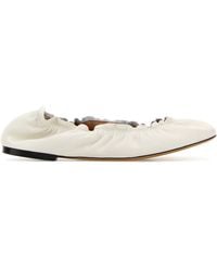 Odissi - White Nappa Leather Siena Ballerinas - Lyst