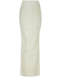 Entire studios - White Stretch Denim Channel Skirt - Lyst