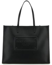 Dolce & Gabbana - Leather Shopping Bag - Lyst
