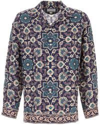Pantamolle - Printed Linen Monfardì Shirt - Lyst