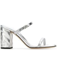 McQueen - Leather Seal Mules - Lyst