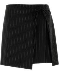 Sportmax - Embroidered Stretch Wool Blend Fatti Mini Skirt - Lyst