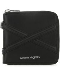 McQueen - Black Leather Wallet - Lyst