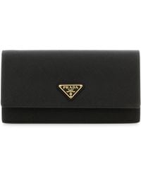 Prada - Clutch in pelle nera - Lyst