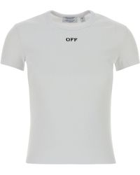 Off-White c/o Virgil Abloh - Off Stamp Rib Basic Tee - Lyst